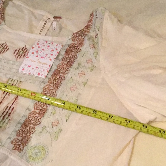 FREE PEOPLE NWT boho embroidered long sleeve - Picture 8 of 10